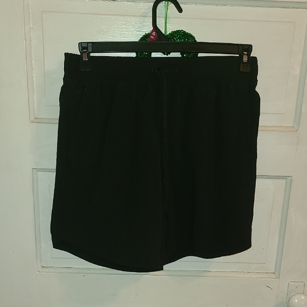 Women's Black Athletic Shorts with Drawstring